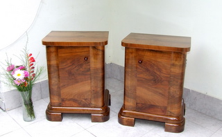 Pair of Art Deco Bedside Cabinets.