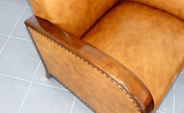 Leather furniture.