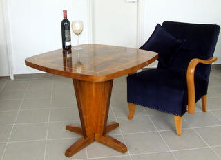 Art Deco walnut table.