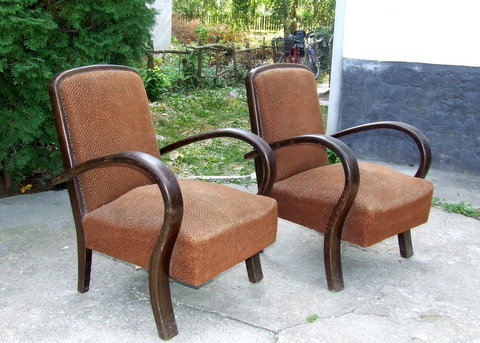 Pair of Art Deco Armchairs, Club Chairs.
