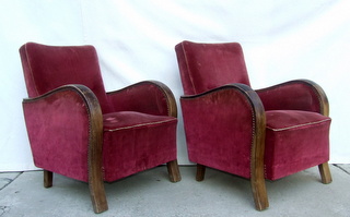 Pair of stylish Art Deco armchairs